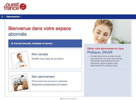 espace abonné ouest france